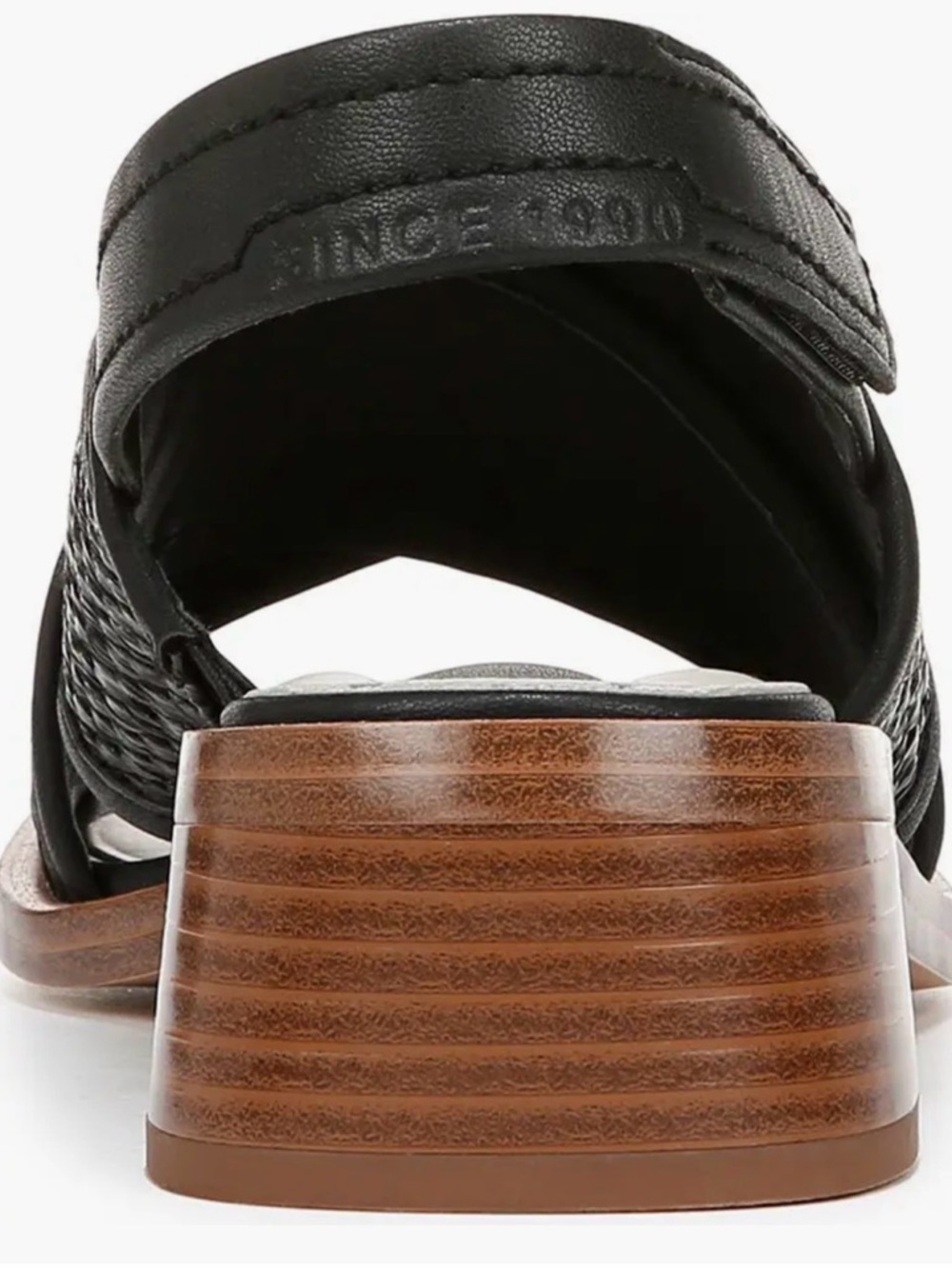 Franco Sarto Black size 7M Silvie Slingback Sandal Woven w adjustable strap. - Picture 7 of 9